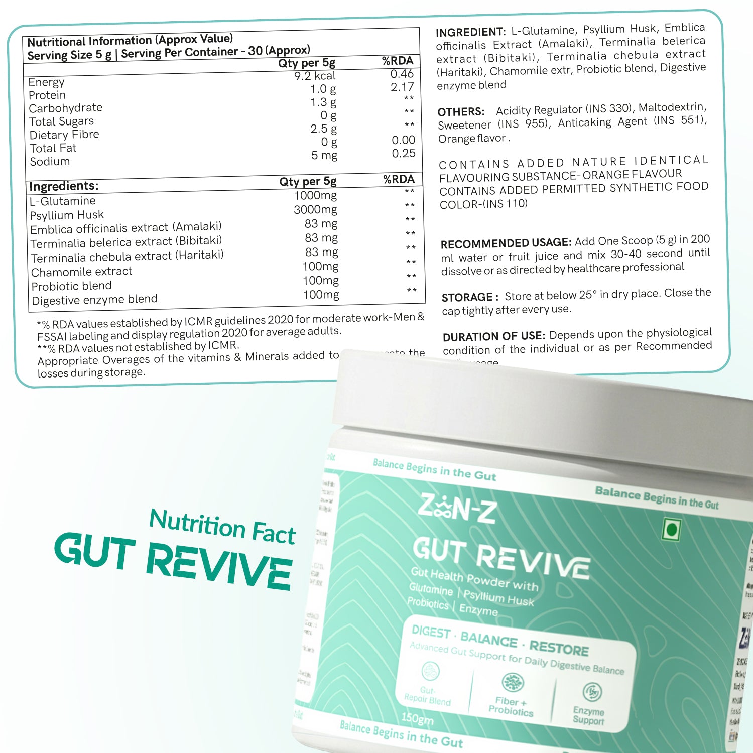 GUT ZEN™ — Daily Gut Balance Formula